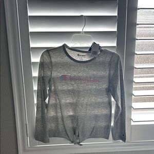 Champion Heather Gray Long Sleeve Tee